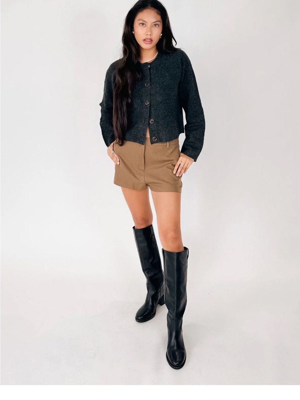 ASTR Shorts in walnut brown